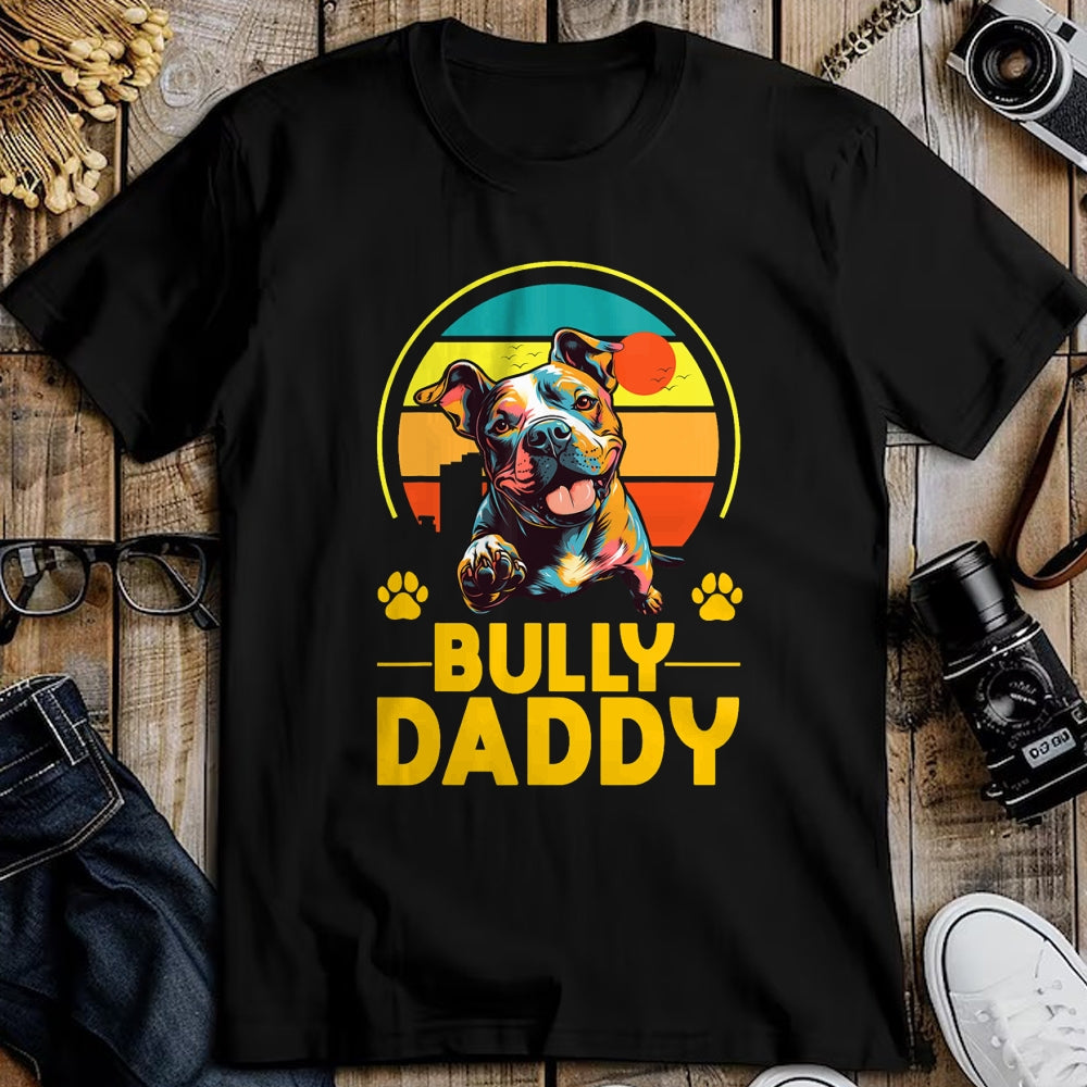 Gift for Dad Shirt, Funny Dad Unisex T-Shirt/Hoodie/Sweatshirt HLT00 – American Bully Daddy Proud Canine Dog Father T-Shirt