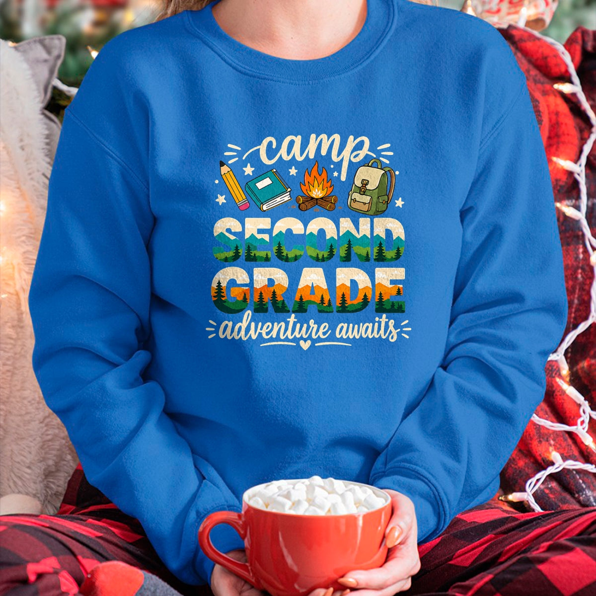 Funny Camping Shirt, Gift For Camping Lover Unisex T-Shirt/Hoodie/Sweatshirt HLT00 - Camp Second Grade Adventure Awaits Girl Teacher Boy Kids T-Shirt
